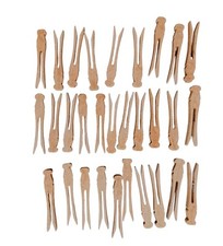 Vintage Wooden Clothes Pins For Clothes Or Crafts Decor 3 3/4   lot of 30 
