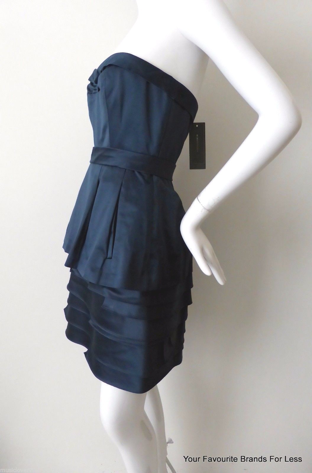 BCBGMAXAZRIA  Short  Dress NWT rrp $399.00 Size 8 US 4 Strapless Peplum image 3