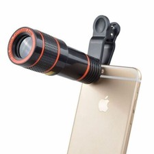 Clip On 12X Optical Zoom HD Telescope Camera Lens For Universal Mobile Smart Pho