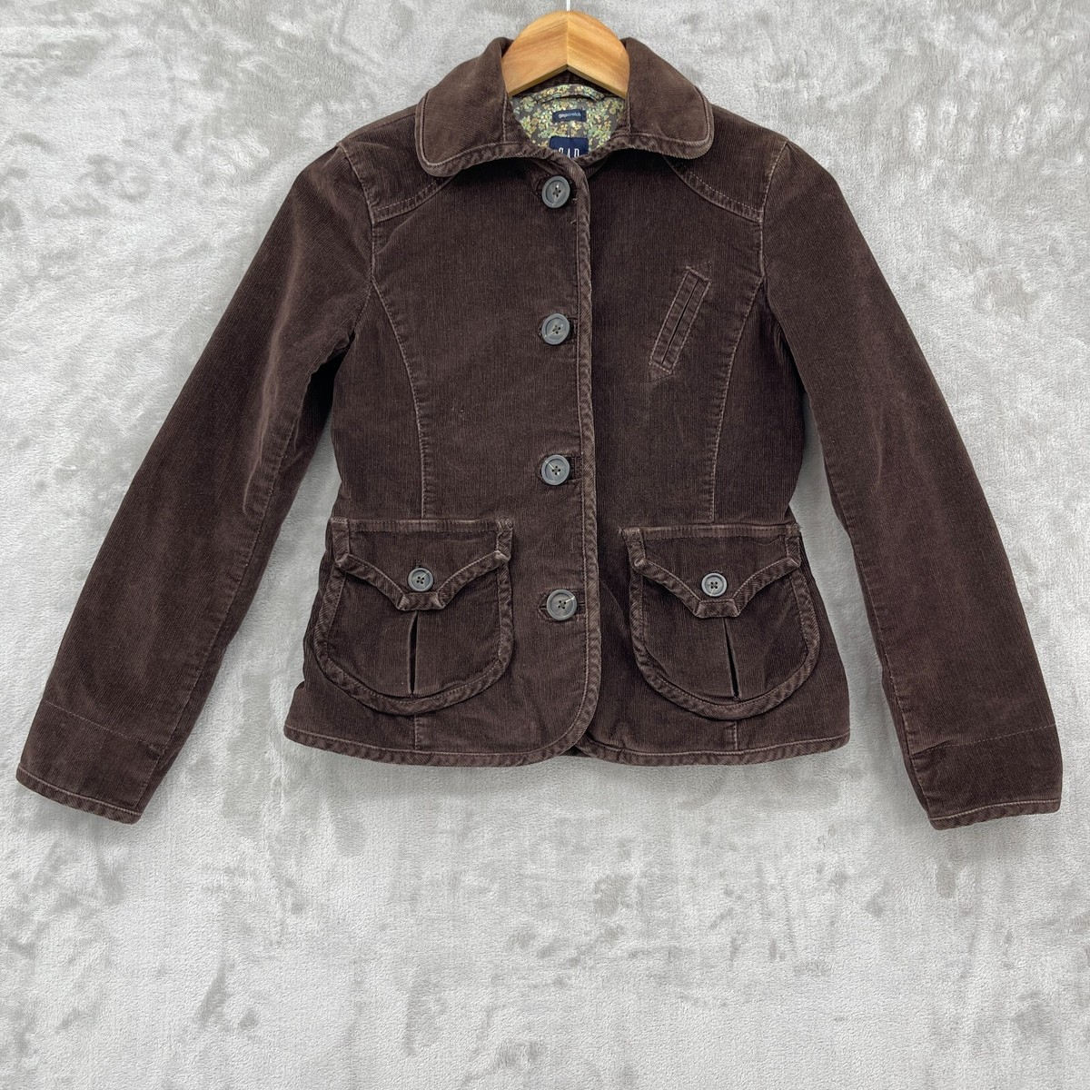 GAP Vintage Y2K Women's 0 Brown Corduroy Western Button Up