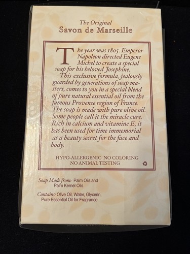 Box of 4 Olive Oil Bath Bar Soaps Natural FRENCH MANDARIN -Olivia Care Luxurious - Picture 2 of 4