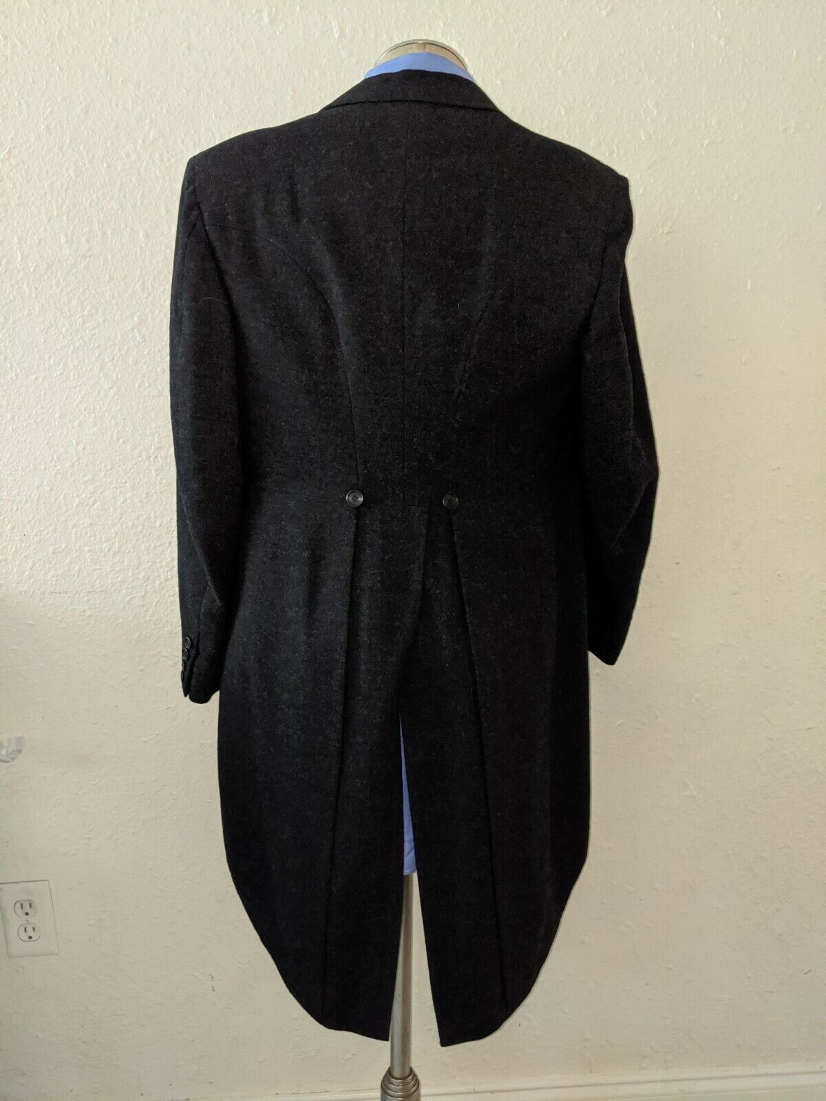 RARE 1940s 42S Hickey Freeman Tailcoat Victorian Gray Tweed Jacket Frock  Coat | eBay