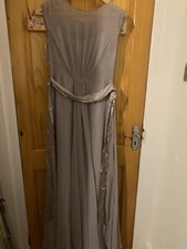 Coast Maxidress with Embellished Belt. Side Zip Closure