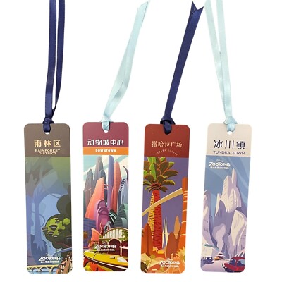 Disneyland Shanghai Resort Disney Zootopia Movie Bookmarks New