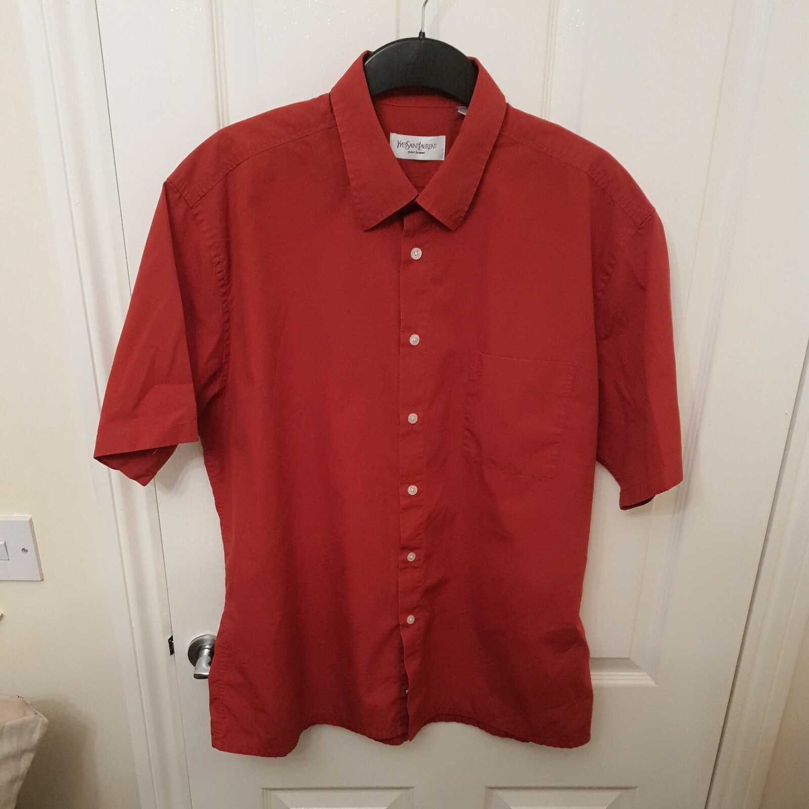 YSL Camicia Yves Saint Laurent rossa XL