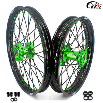 KKE 21/19'' MX Wheels Rims Fit Kawasaki KX125 KX250 KX250F KX450F 2006-2018 Alloy