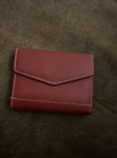 Buxton  Leather  Card Wallet, Red