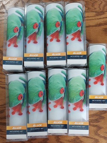 lot of 9 Mouse Pad Art Frog Non-Slip 8.6" x 8" Allsop - Picture 3 of 3