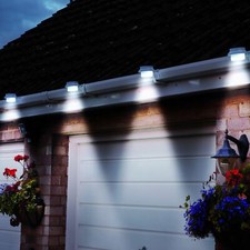 Solar Powered 3 LED Gutter Door Wall Fence Lights Outdoor Solar Garden Lights