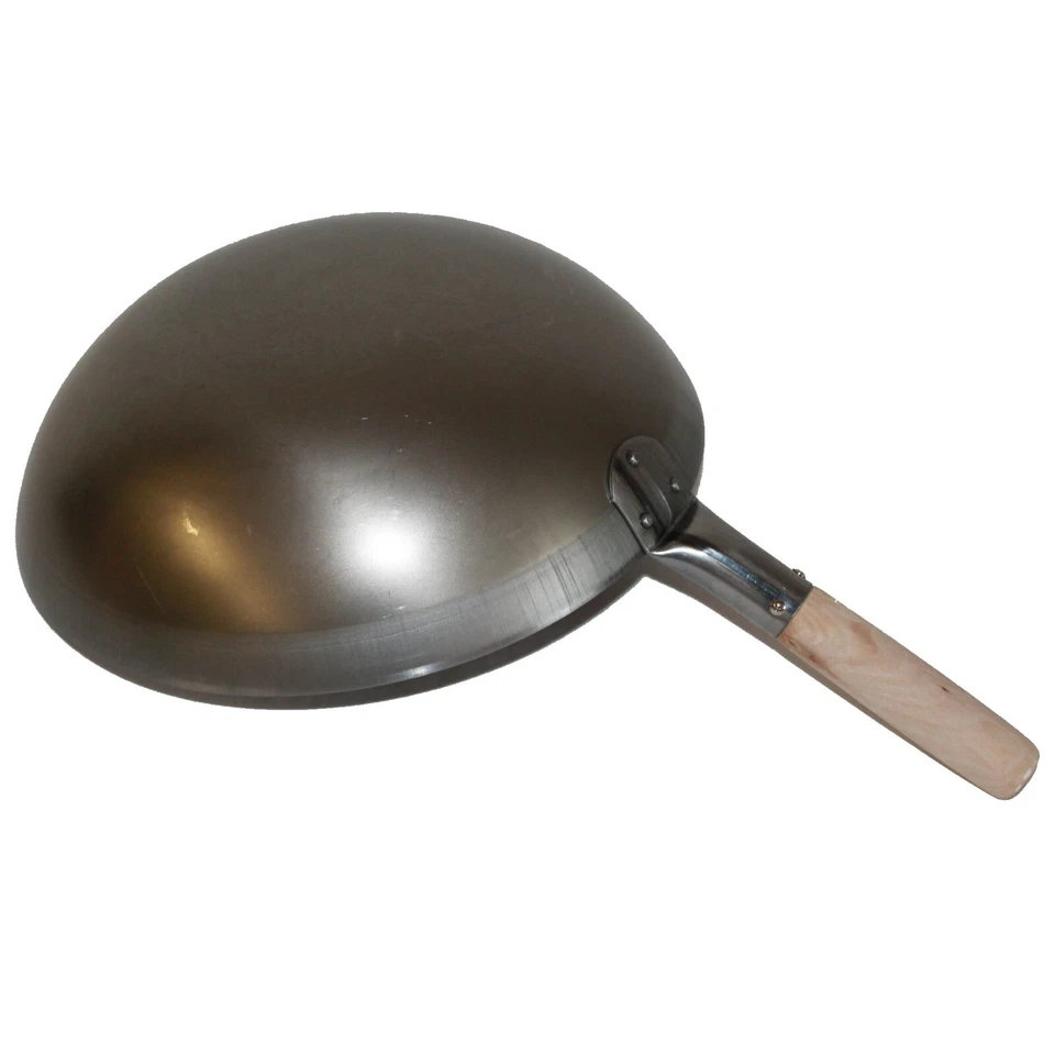Wok Pfanne Ø 30 - 75 cm runder Boden Carbon Stahl Gasherde Grill Induktionsmulde - Bild 4 von 4