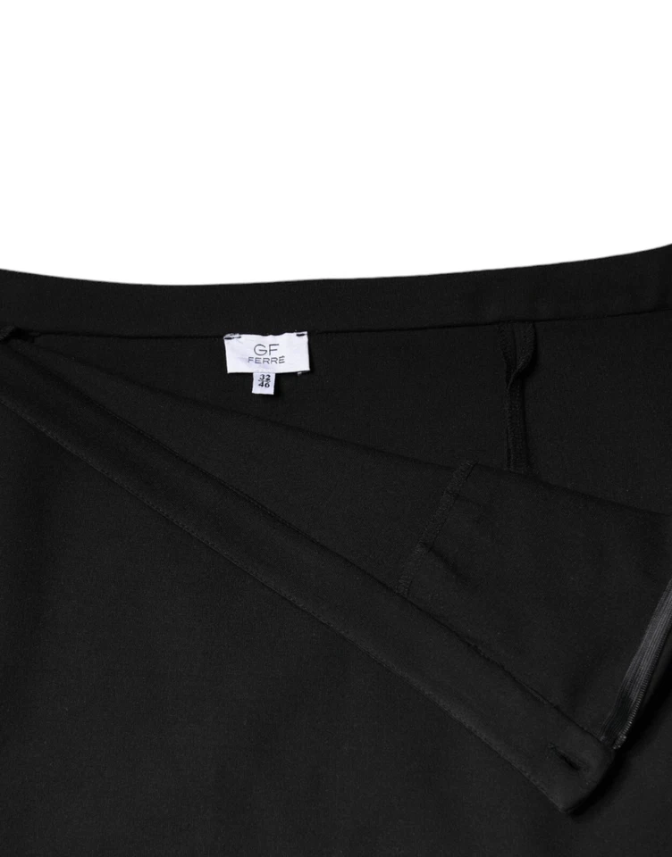 GF FERRE Skirt Black Straight Pencil Cut Knee Length Women IT46/US12/XL 300usd Foto 4 de 4