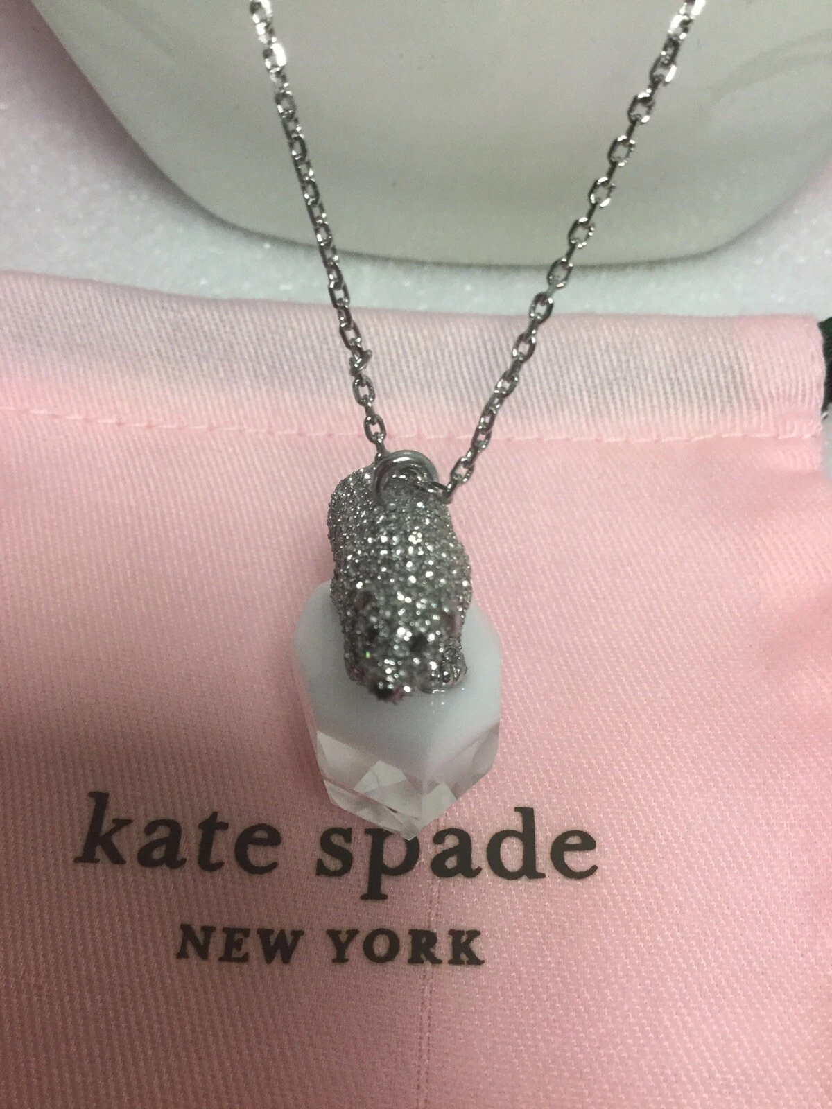 Collana Lunga Kate Spade New York Arctic Friends Orso Polare Statement