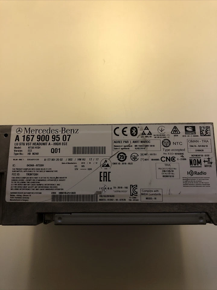 Mercedes Original W167 Headunit High Ece Radio Navi Steuergerät A1679009507 - Bild 4 von 4