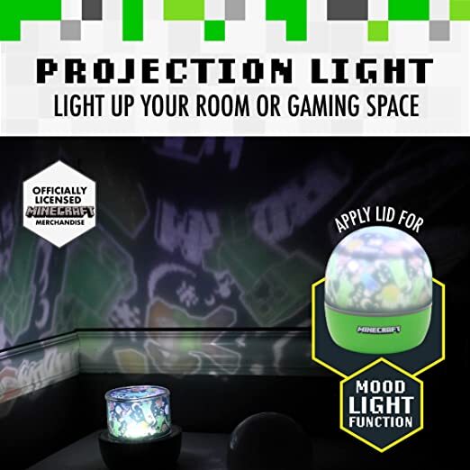 Minecraft Projection Kids Night Light Projector Lamp Bedroom LED Mode ...