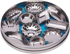 Fox Run 36-Piece Tinplated Steel Mini Tartlet Set w/ Storage Tin