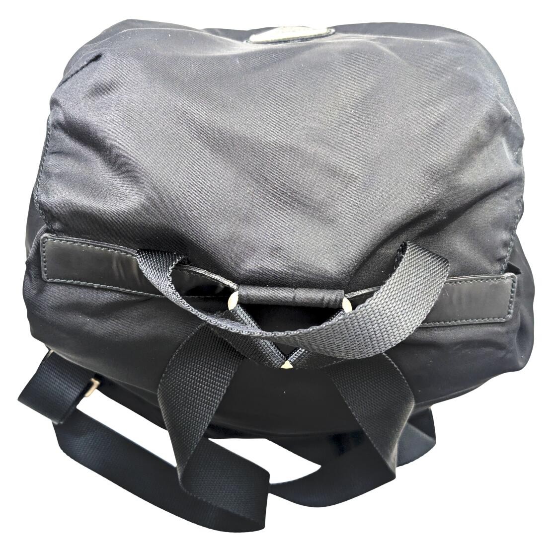 Used Prada Nylon Backpack Black Triangular Plate … - image 6