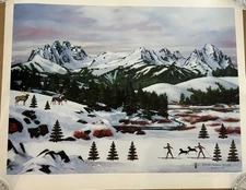 Jane Wooster Scott “ Magical Snowscape” Hand Signed & Numbered Lithograph New