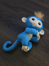 Fingerlings Interactive Baby Monkey Finger Blue Toy WowWee Works