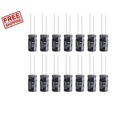 Pack of 15 220uF 10V 5x11mm Aluminum Electrolytic Capacitors for DIY Projects