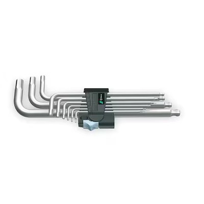 Wera 05022720001 9 Piece Metric L-Shape Hex Key Set, 05022720001