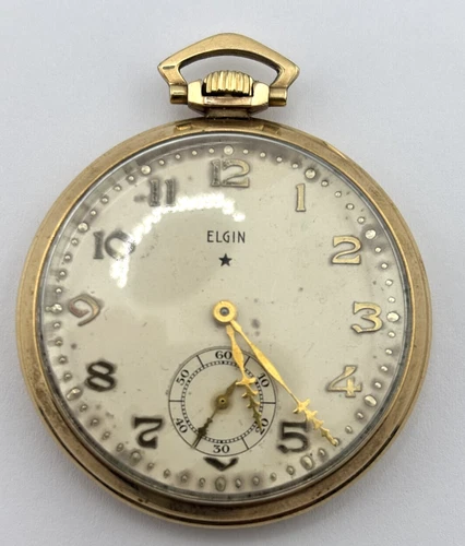 Elgin 1911 Antique Mechanical Pocket Watch  7J   12s   15952138 DOESN'T WORK