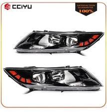 Headlights Assembly For 2011-2013 Kia Optima Black Housing Left+Right Pair