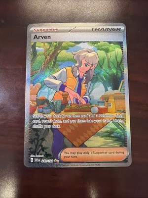 arvin pokemon card 166/198 reveal them Arven's Greedent Pokemon Cards Price