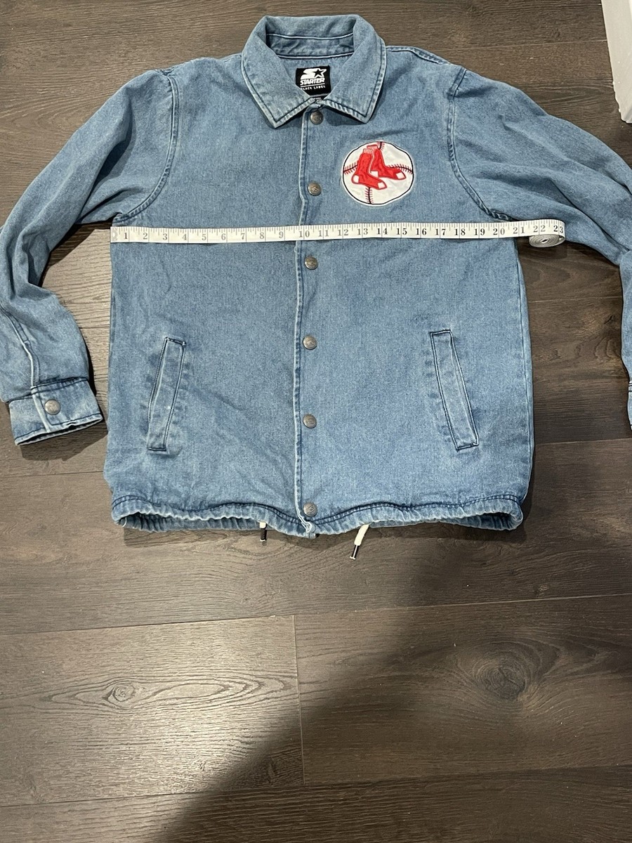 Starter Black Label MLB Boston Red Sox Denim Embroidered Coach