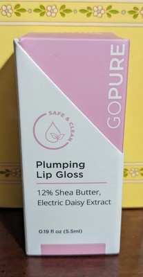 goPure Plumping Lip Gloss Clear 0.19 fl oz Shea Butter Electric Daisy Vanilla