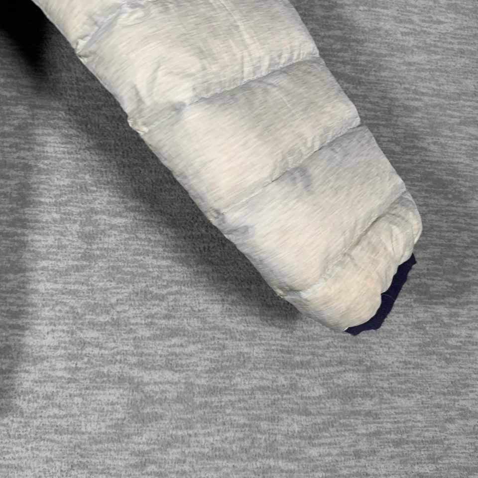 Chaqueta Eddie Bauer Juvenil 7/8 Azul Marino Gris Reversible Con Capucha Pato Plumón Puffer Foto 4 de 4