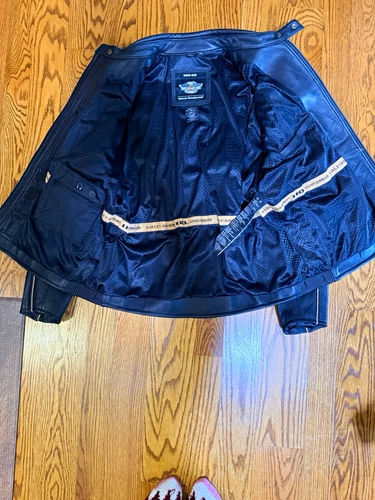 Harley-Davidson Genuine 100th year leather coat with rain Bib Pants Men 2XL - product listing photo