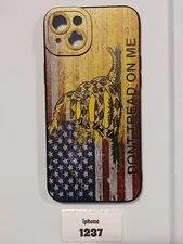 iPhone 15 Plus Cell Phone Case Destressed "Dont Tread on ME" Flag/Snake
