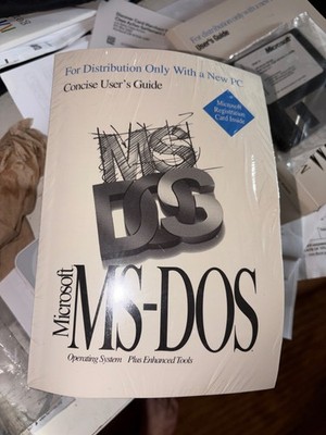 Genuine: Microsoft MS-DOS Full Version with 3.5 disks & COA New Sealed!