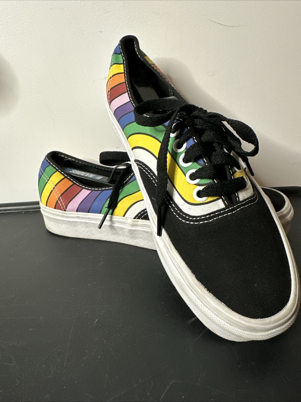 SAOLA Scarpe VANS autentiche REFRACT RAINBOW UOMO TG 7 donna 8 5 multicolore tela lo top