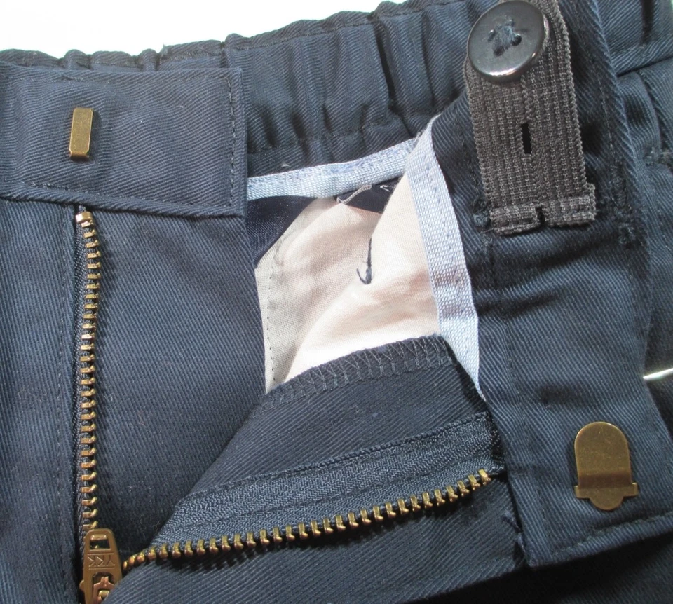 LANDS END Uniforme Escolar Azul Marino Frente Liso Algodón Chino Pantalones Cortos Niños 7 Delgados NUEVO Foto 3 de 4