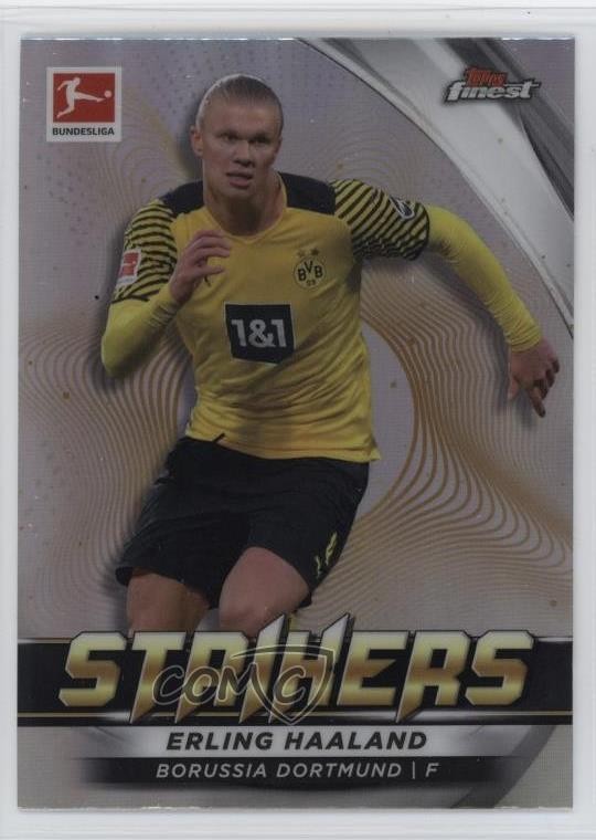 2021-22 Topps Finest Bundesliga Finest Strikers Erling Haaland #FS-EH 1dl2