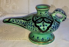 Tunesische Keramik &Ouml;llampe/Azouz Kharraz (Utique/Bizerte)/1980er/Wunderlampe