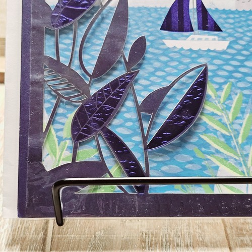 American Greetings Father's Day Card Father Blue Sailboat Sea Leaves 3D - Picture 5 of 12