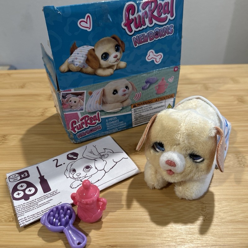furReal Newborns Puppy Interactive Pet, Small Plush with Small, Cream