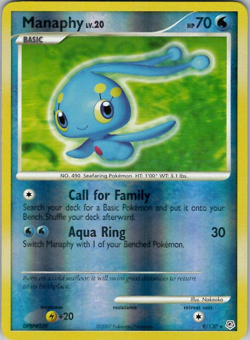 Manaphy Diamond and Pearl 9/130 Reverse Holo NM