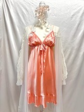 1990s 2000s Victoria  s Secret Babydoll Lingerie Satin Y2K