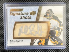 2024-25 Upper Deck Engrained Icons Signature Shots Andrew Raycroft #SS-AR Boston