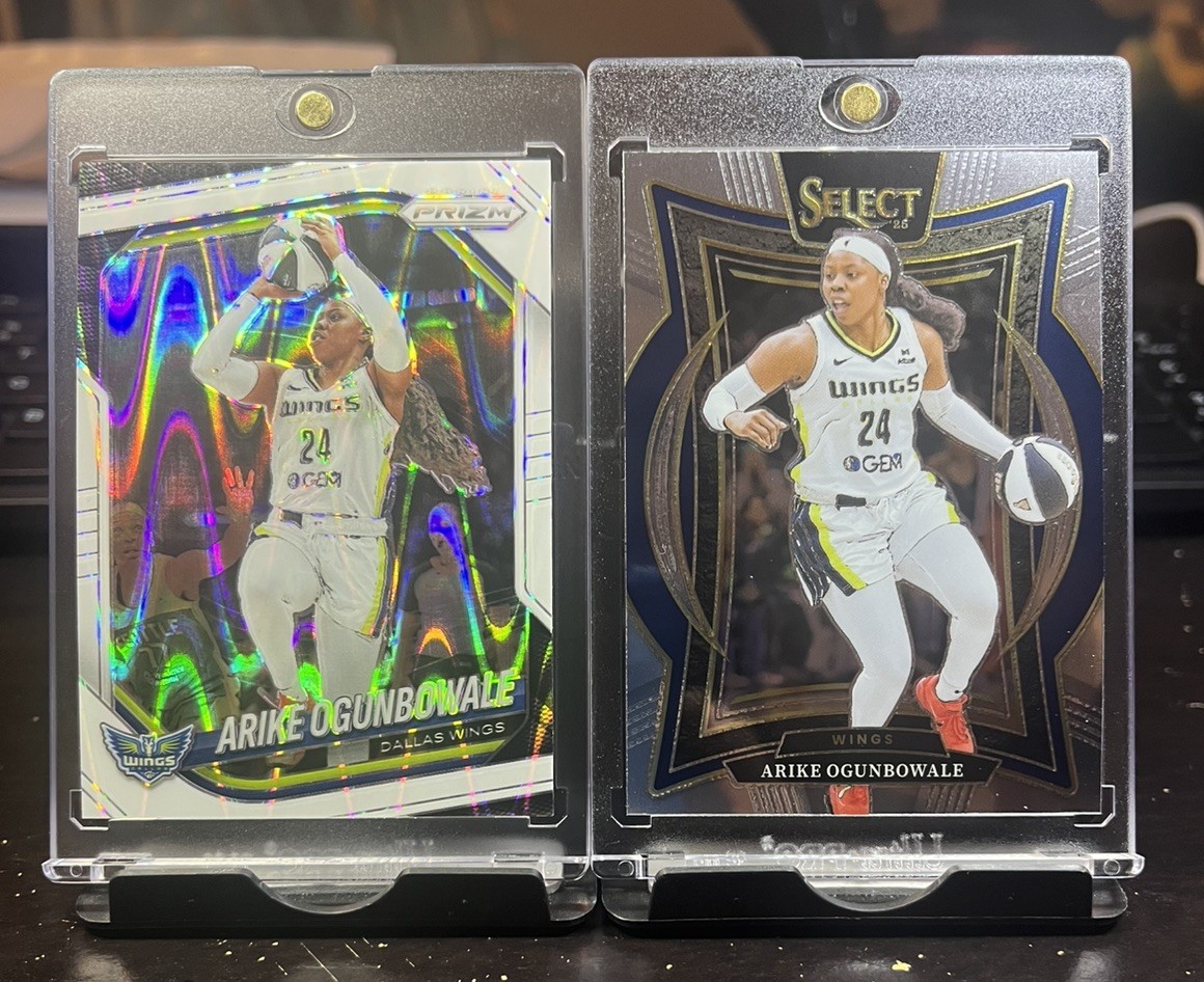 Arike Ogunbowale - White Seismic Prizm #73 and Select Concourse #4 -- 2 cards!