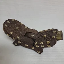 Wood Folding Book Holder Rustic Stand-Carved ,Brass Nails- Handmade Zanzibar 