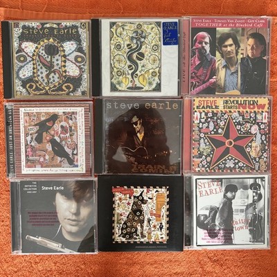 STEVE EARLE 10 CD Lot Guitar Town Alt Country Townes Van Zandt Train Is Coming