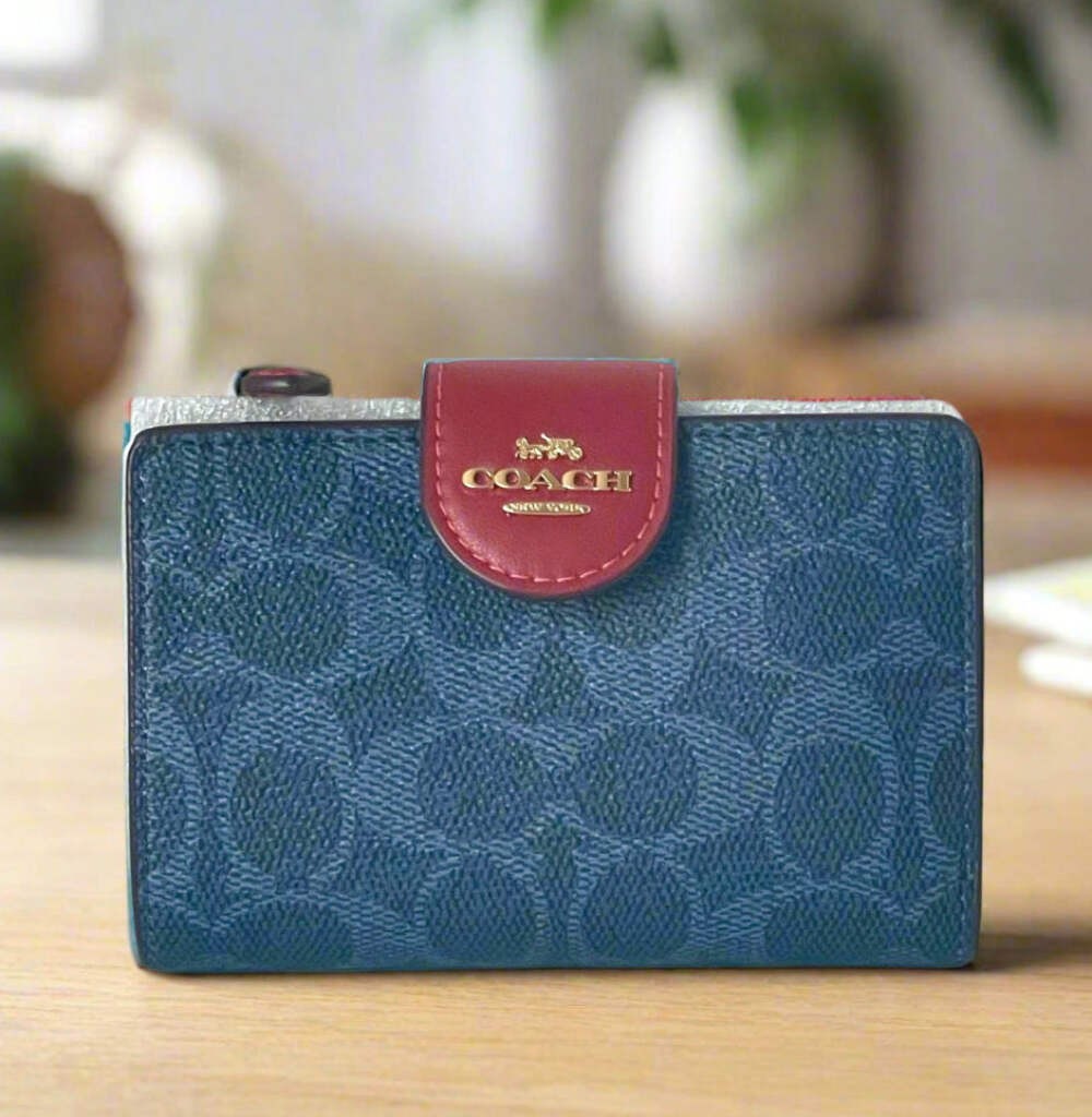 【担々麺】【COACH】Blue Denim Hawaii Wallet COACH Small Denim Zip-Around Wallet - Macy's