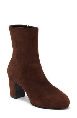 Stuart Weitzman Gianella Walnut Brown Suede Bootie Ankle Boots Sz 10