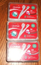 3 PACK  Disposable Mini Toothbrushes Mint Flavor - 24 per box - SEALED / NEW