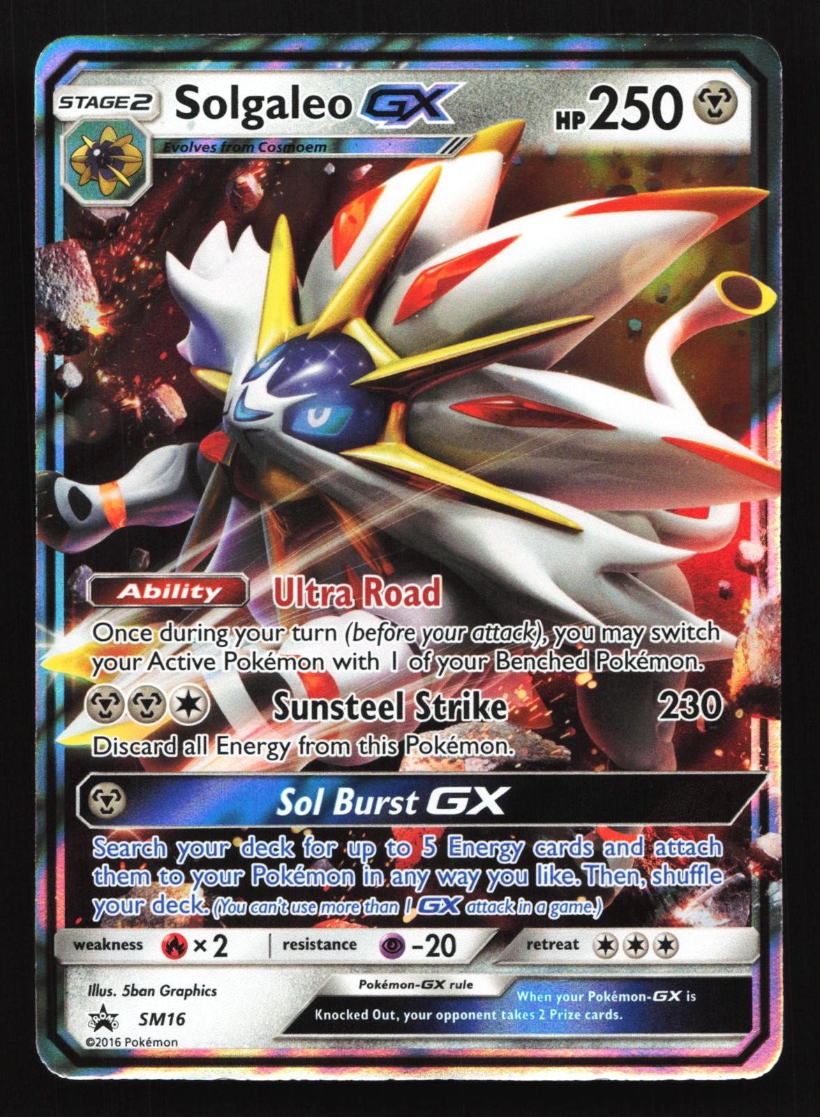 Solgaleo GX SM16 Sun & Moon Black Star Promo Pokemon Card