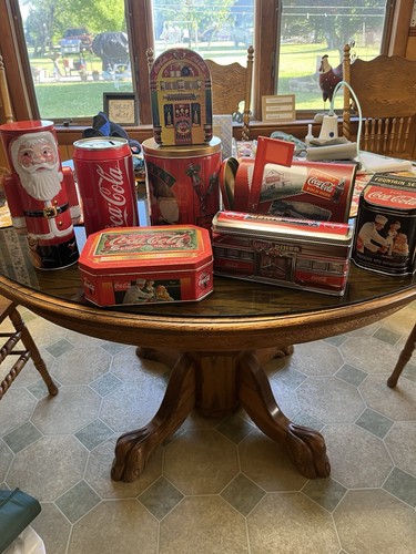 Bundle of Coca Cola Tins Empty Cans (8) In Great Condition